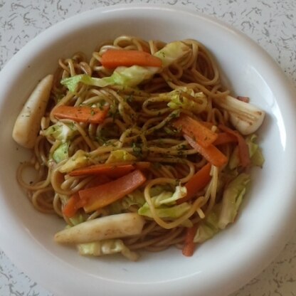 こんばんは＾＾
ランチに作りました♪裏技のおかげで食べやすい焼きそばで美味しかったです（＾ｖ＾）
ご馳走様でした～